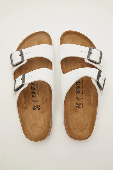 Birkenstock Arizona White Birko-Flor Narrow