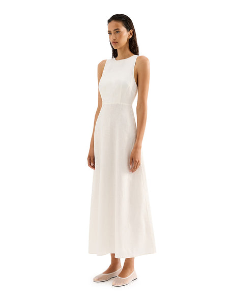 Gael Linen Maxi Dress | White