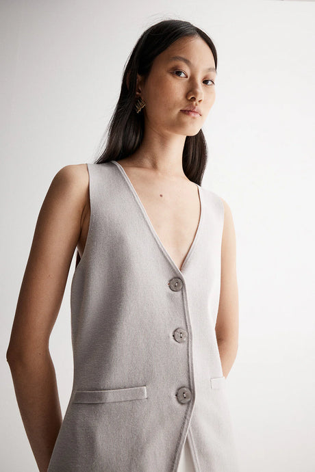 Quincey Knit Vest | Stone