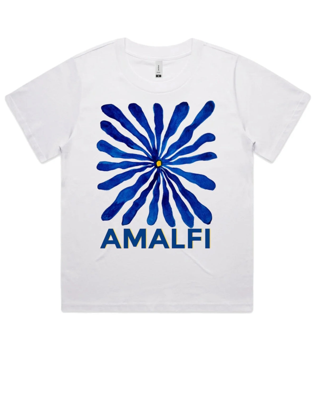 Amalfi Blue T-Shirt | White