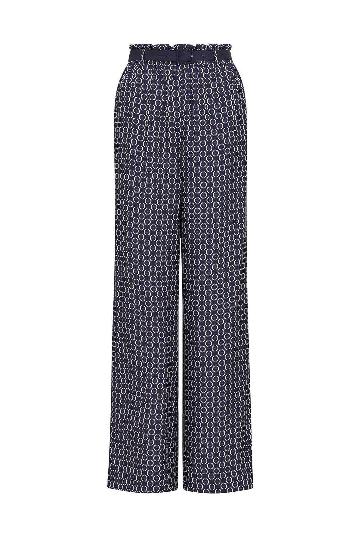 Willa Wide Leg Pant | Chain Print