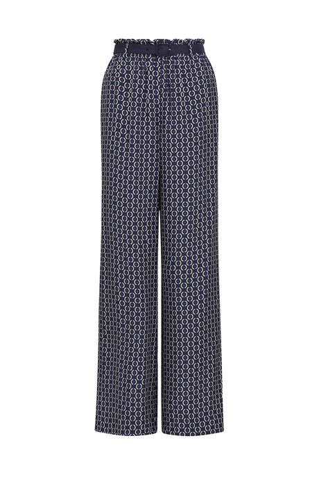 Willa Wide Leg Pant | Chain Print