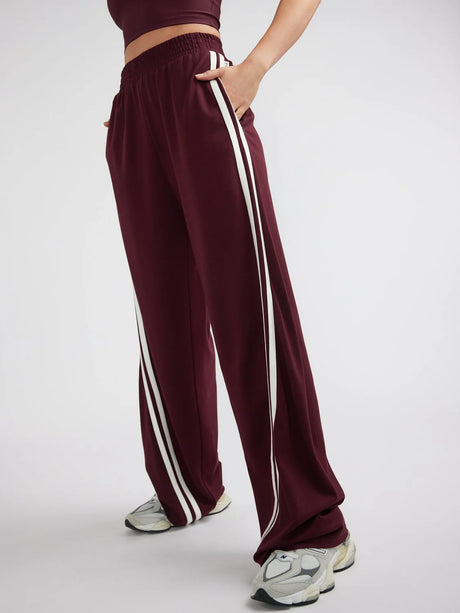 Valentina Stripe Pant | Cherry Cola