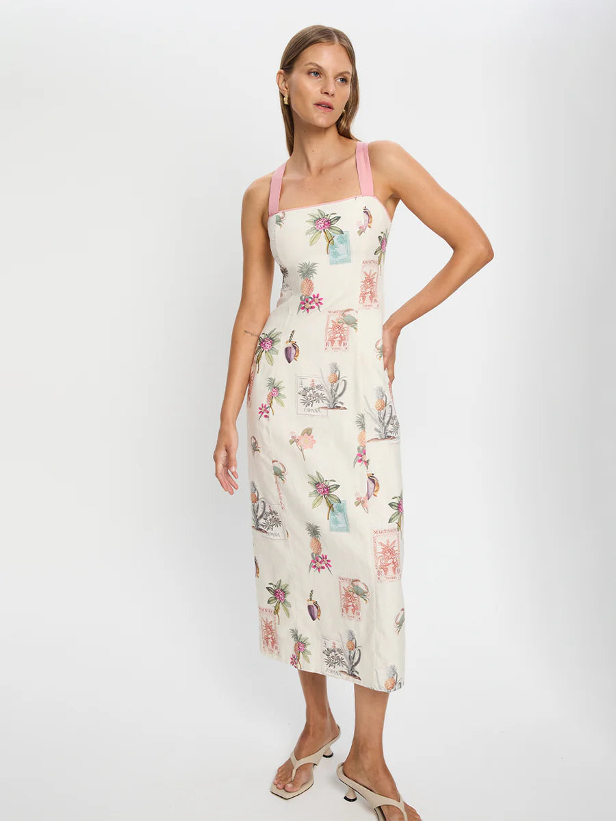 Lyra Tie Back Midi Dress