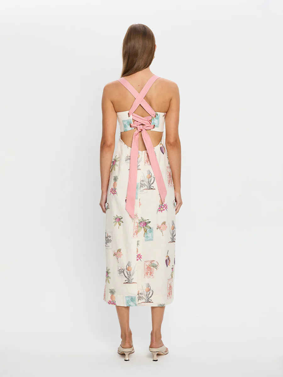 Lyra Tie Back Midi Dress