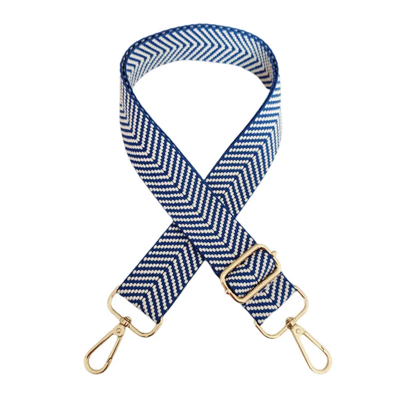 Bag Strap Polyester/Cotton Colour Block | Blue