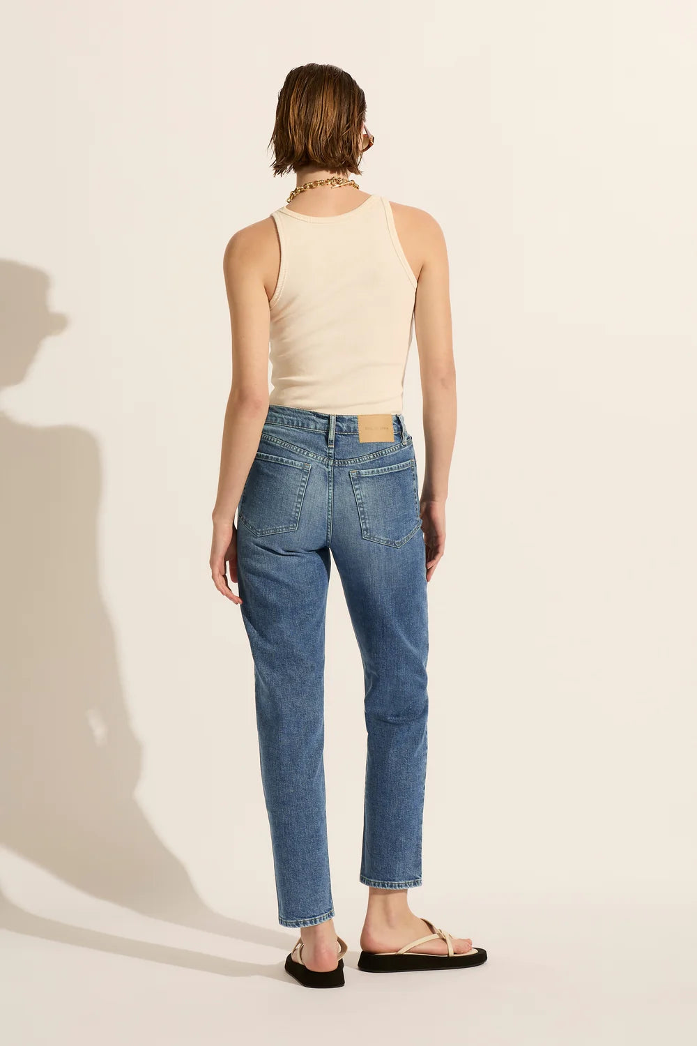 Outland Denim Abigail High Girlfriend Jean | New Blue