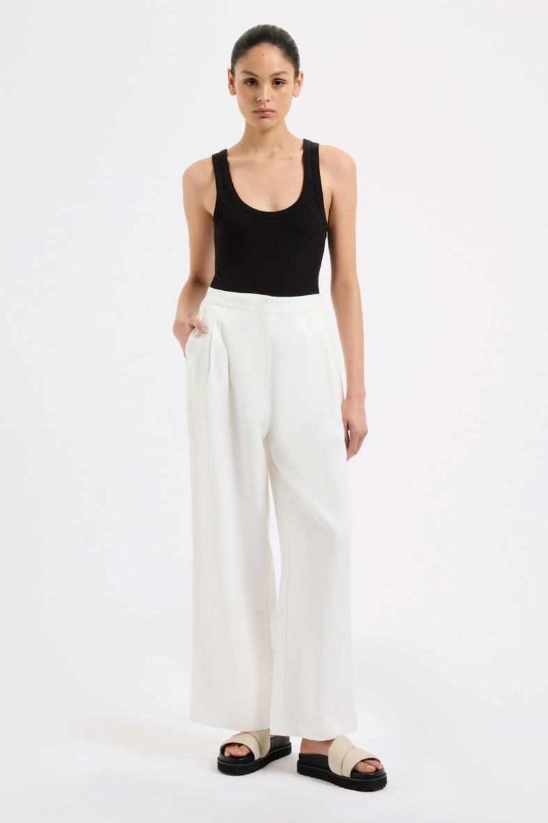 Thilda Linen Pant | White