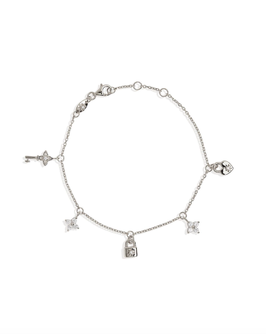 Sterling Silver Love Unlocked Charm Bracelet