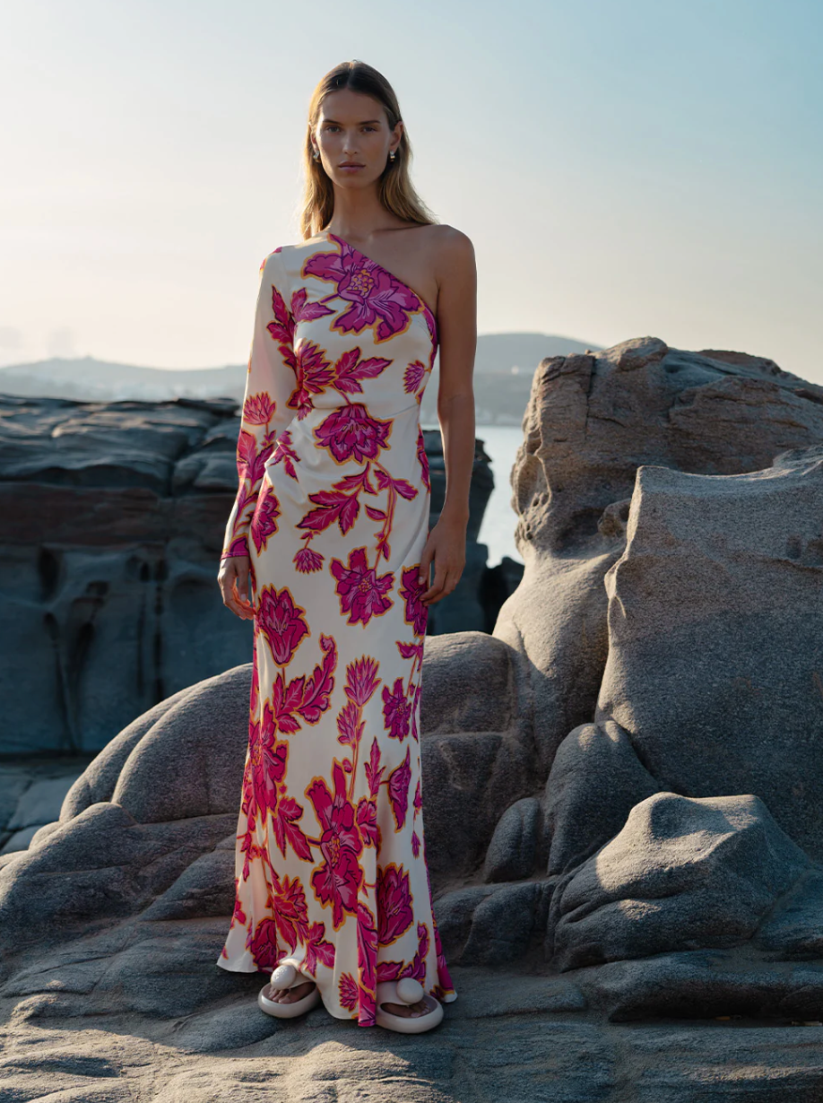 Rhia One Sleeve Maxi Dress | Rowen