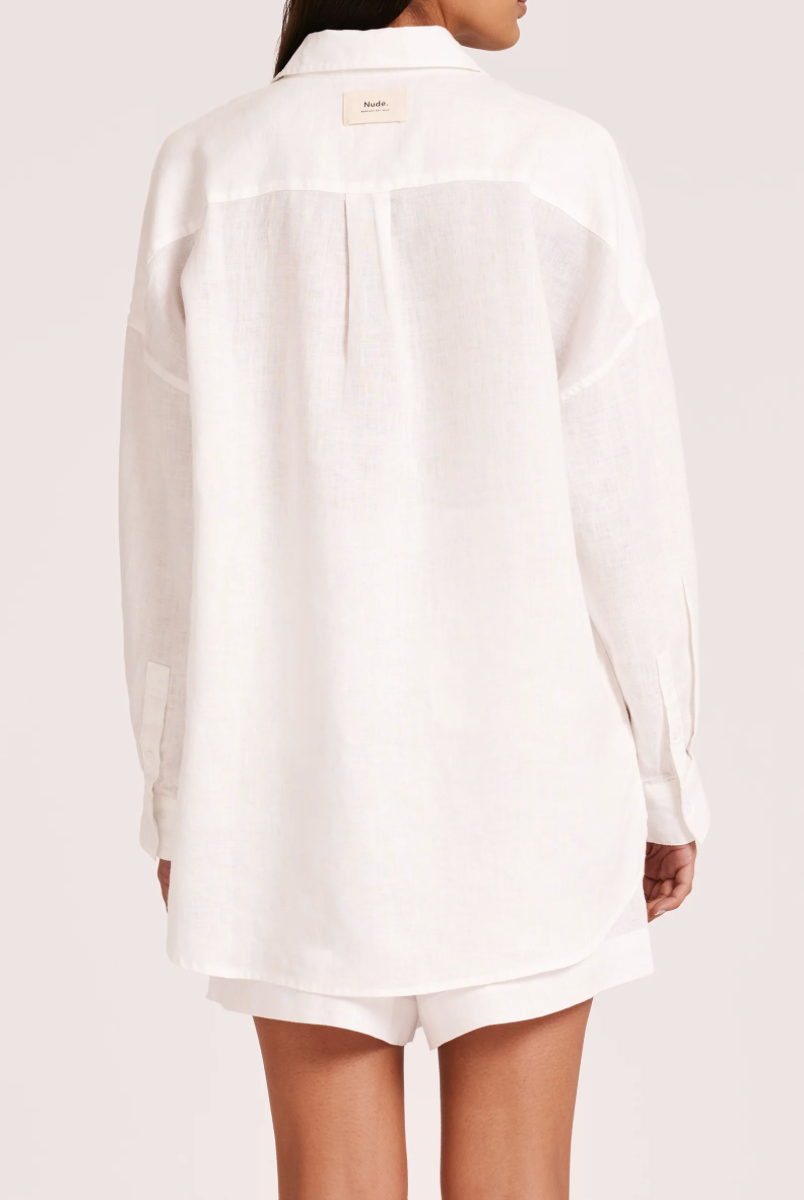 Lounge Heritage Linen Shirt | White