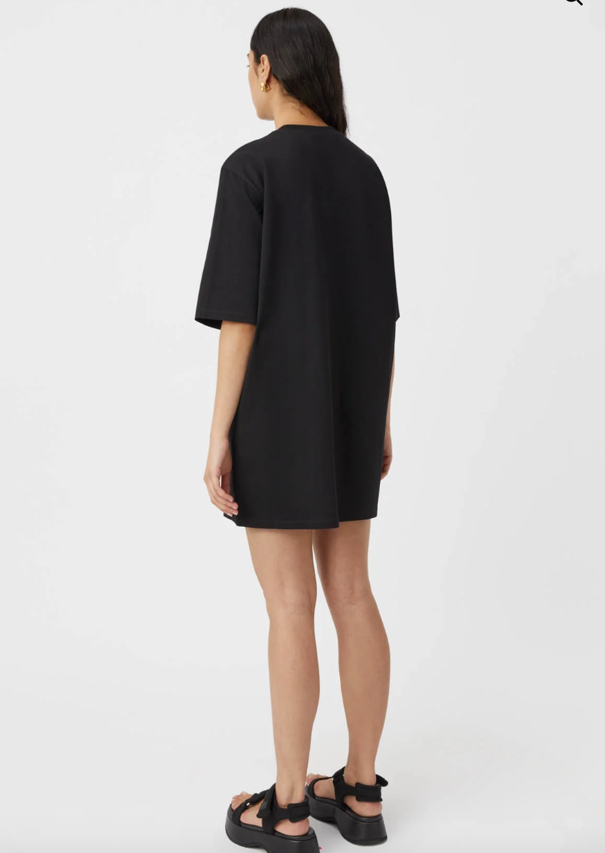 Caterina Applique Tee Dress | Black