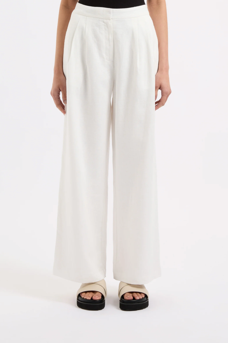 Thilda Linen Pant | White