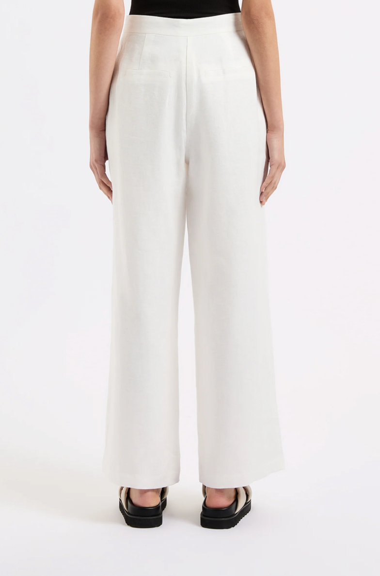 Thilda Linen Pant | White