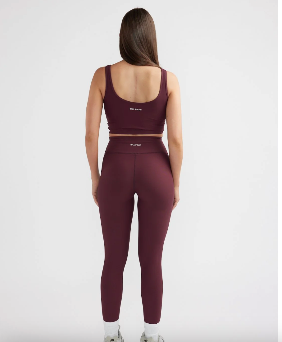 Athleisure Rib Legging | Cherry Cola