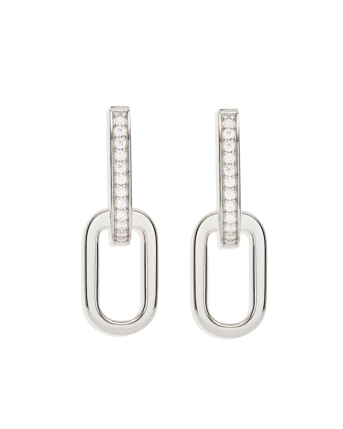 Sterling Silver Connect Deeply Hoops