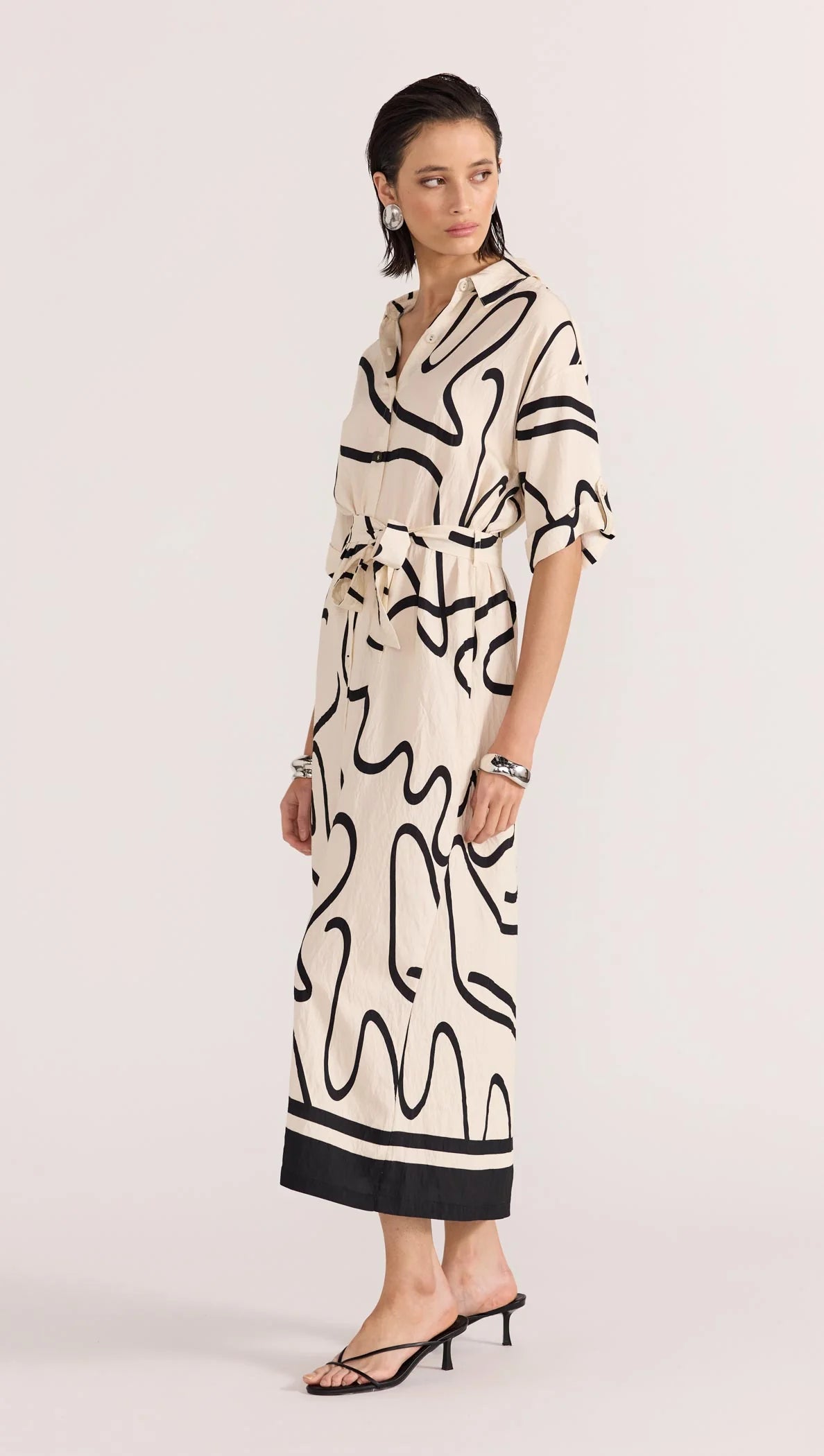 Zenith Midi Shirtdress | Abstract