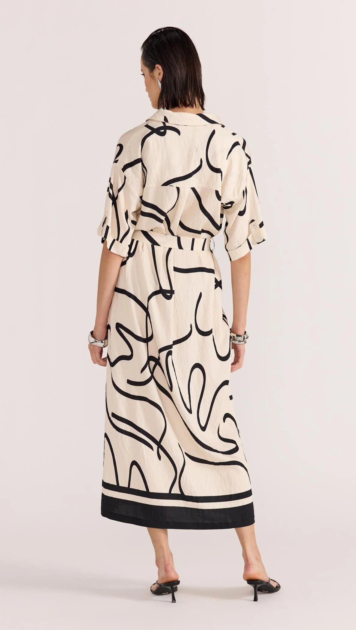 Zenith Midi Shirtdress | Abstract