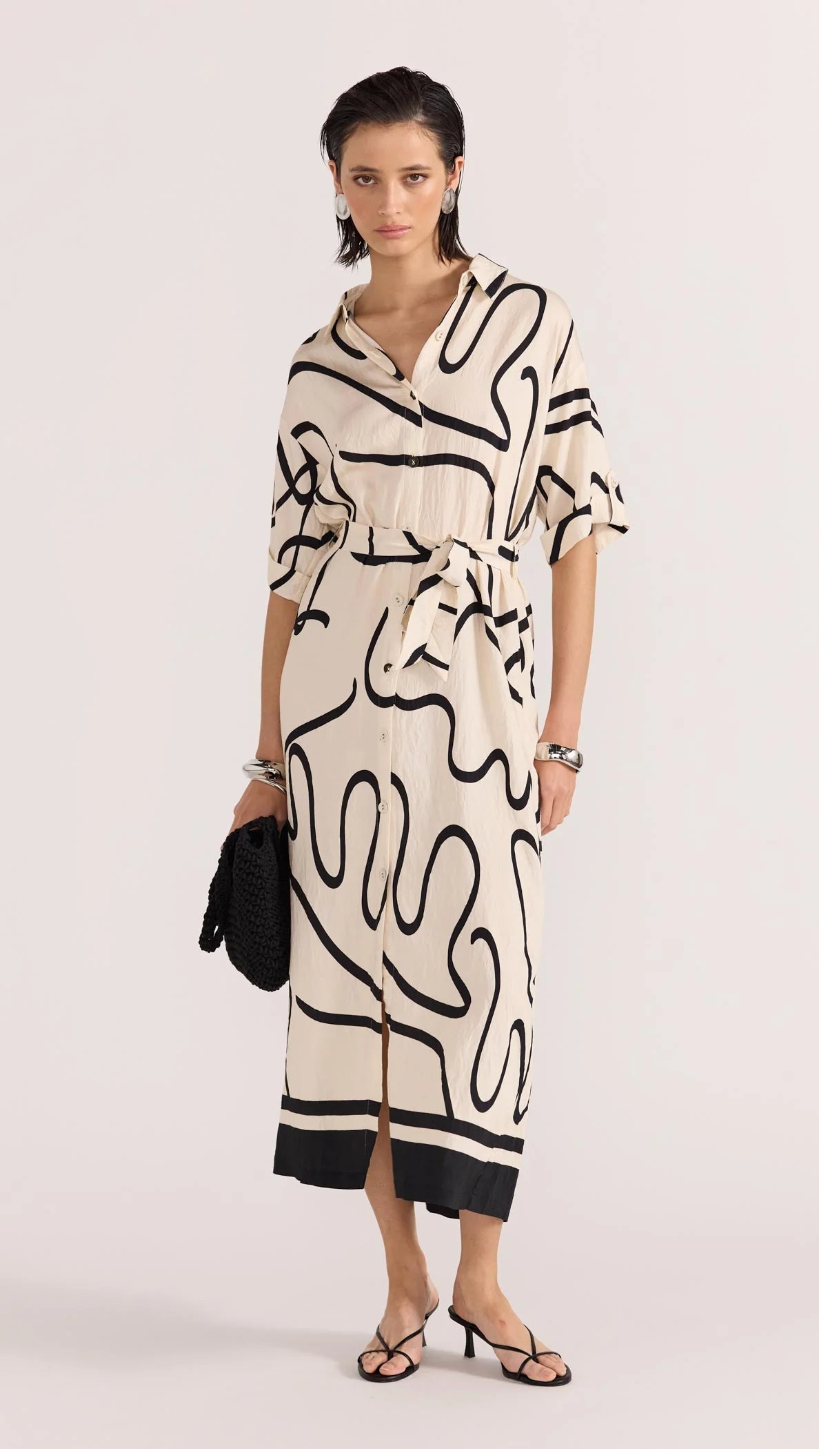 Zenith Midi Shirtdress | Abstract