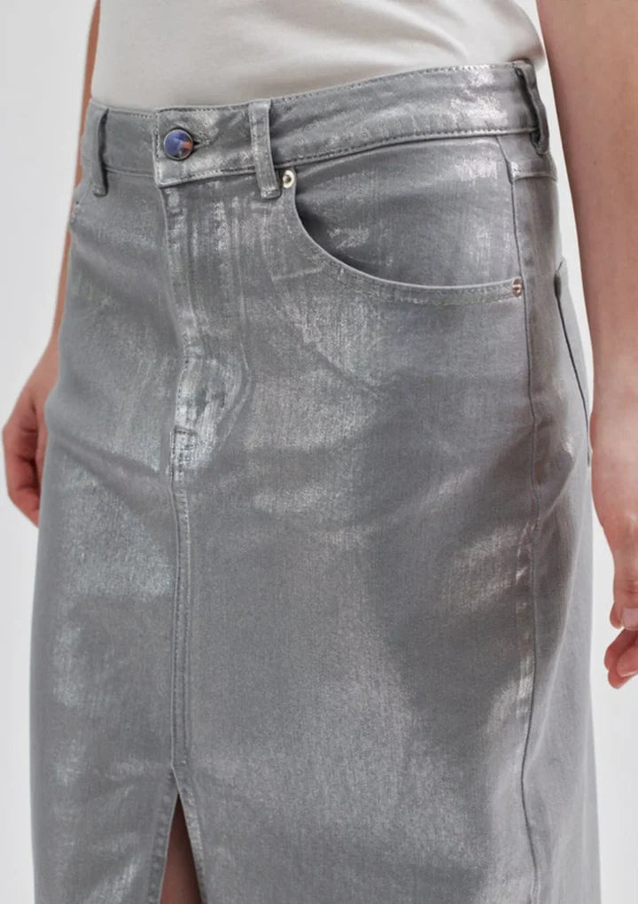 Aspect Metalic Skirt | Silver