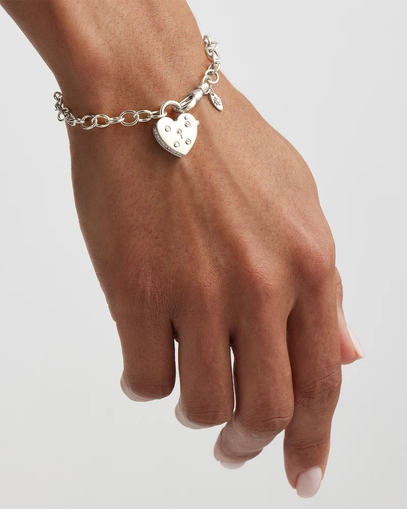 Sterling Silver Love Unlocked Padlock Bracelet