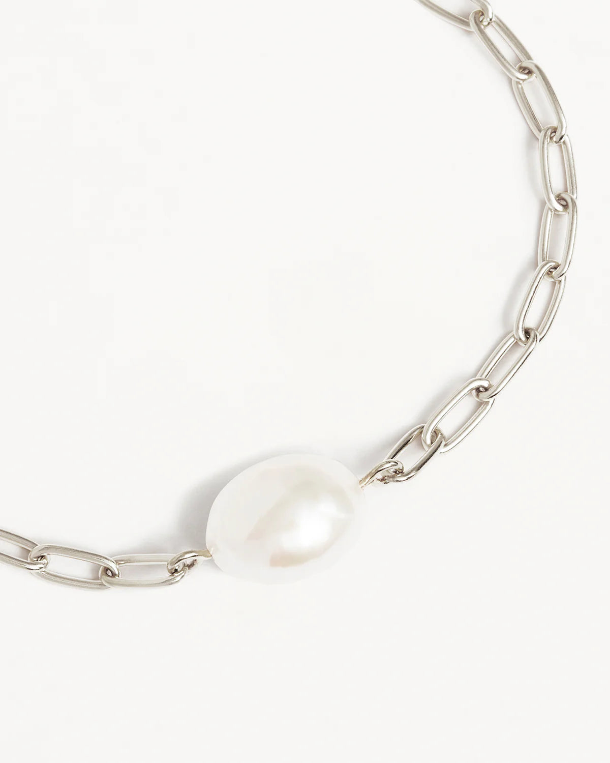 Stirling Silver Breathe Pearl Bracelet