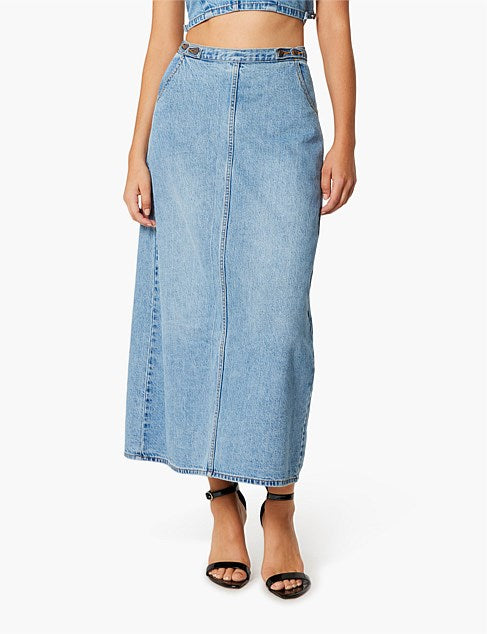 Charlie Maxi Skirt | Vintage Blue