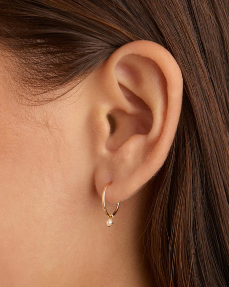 14k Gold Tranquillity Hoop Earrings