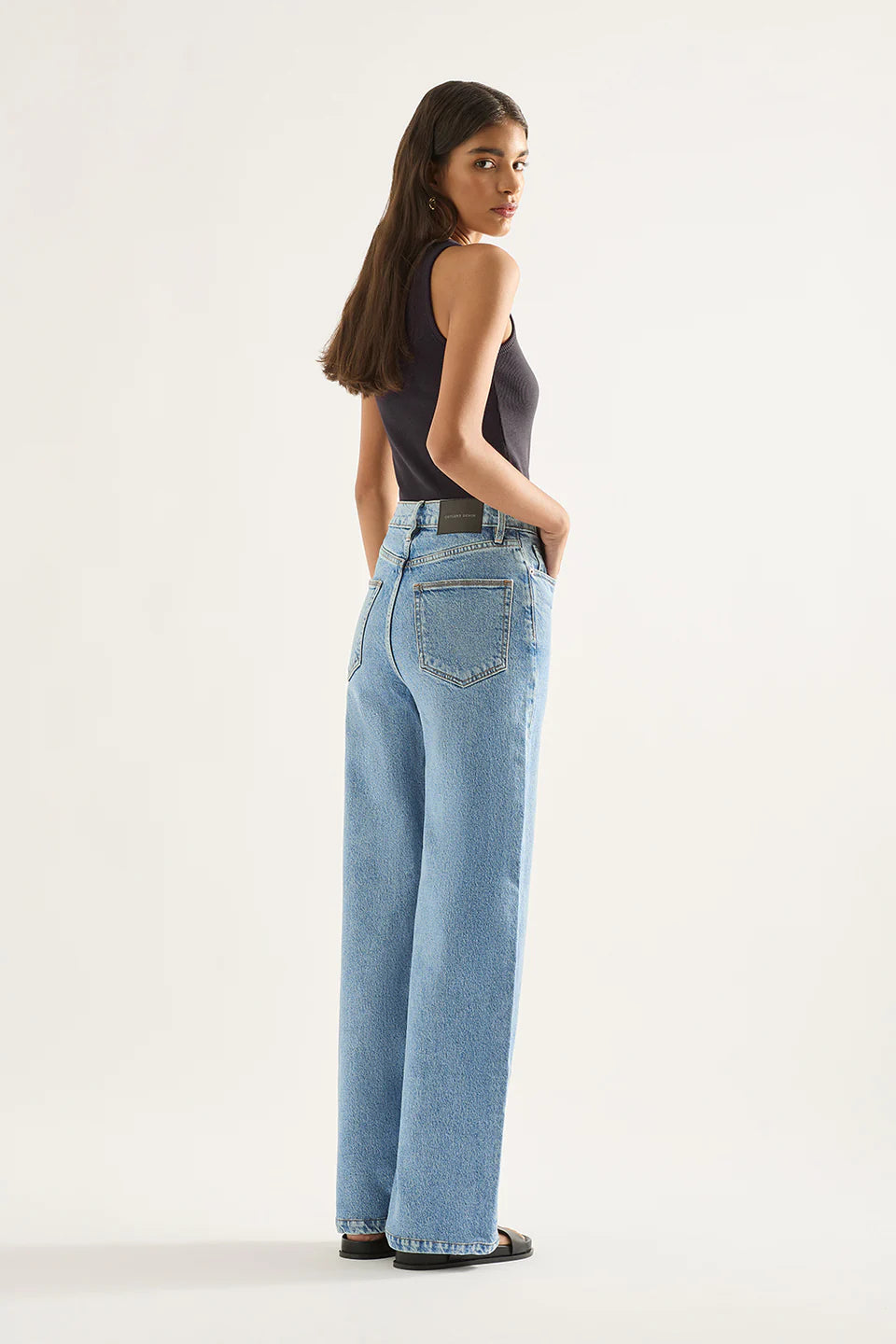 Outland Denim Ellie High Wide Leg Jean | Era Blue