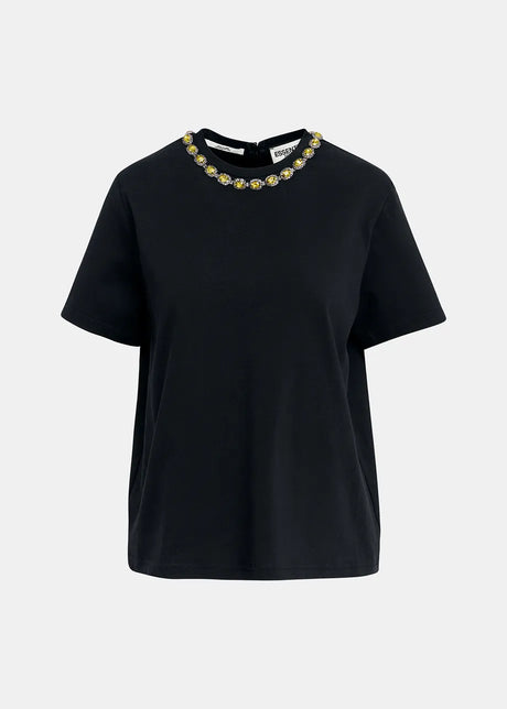 Galenic Embroidered T Shirt | Black