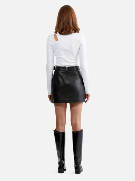 Murphy Leather Skirt | Black