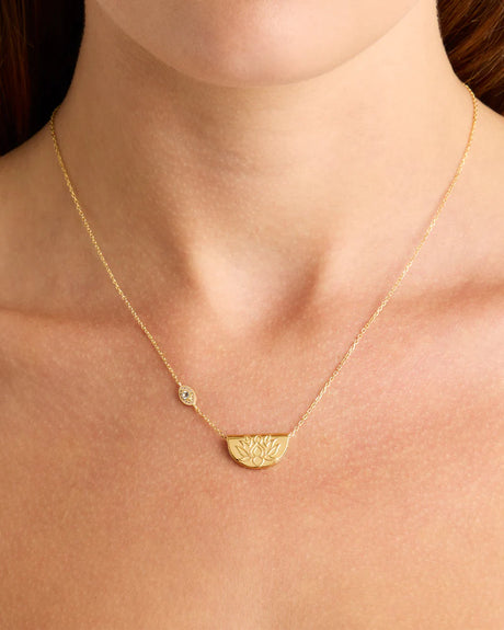 18k Gold Vermeil Eye of Peace Lotus Necklace