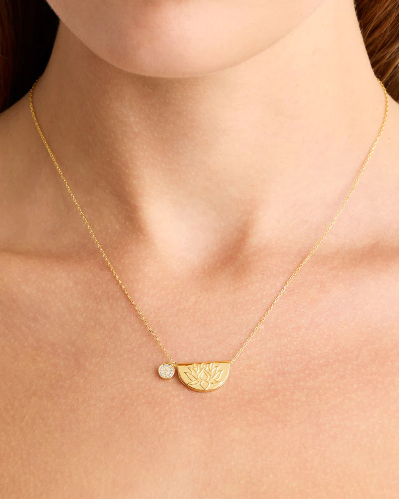 18k Gold Vermeil Lucky Lotus Necklace