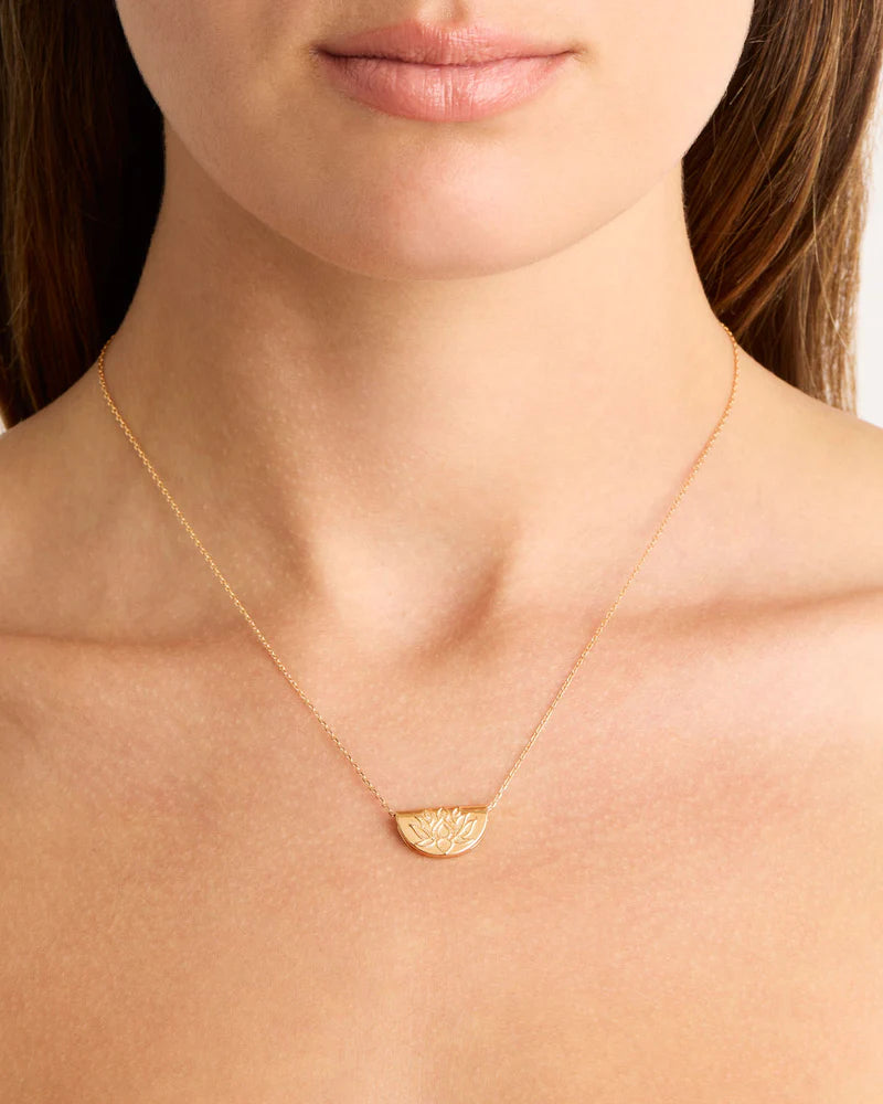 18k Gold Vermeil Lotus Short Necklace