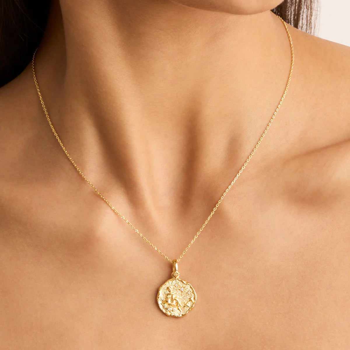 18k Gold Vermeil She is Zodiac Necklace Sagittarius