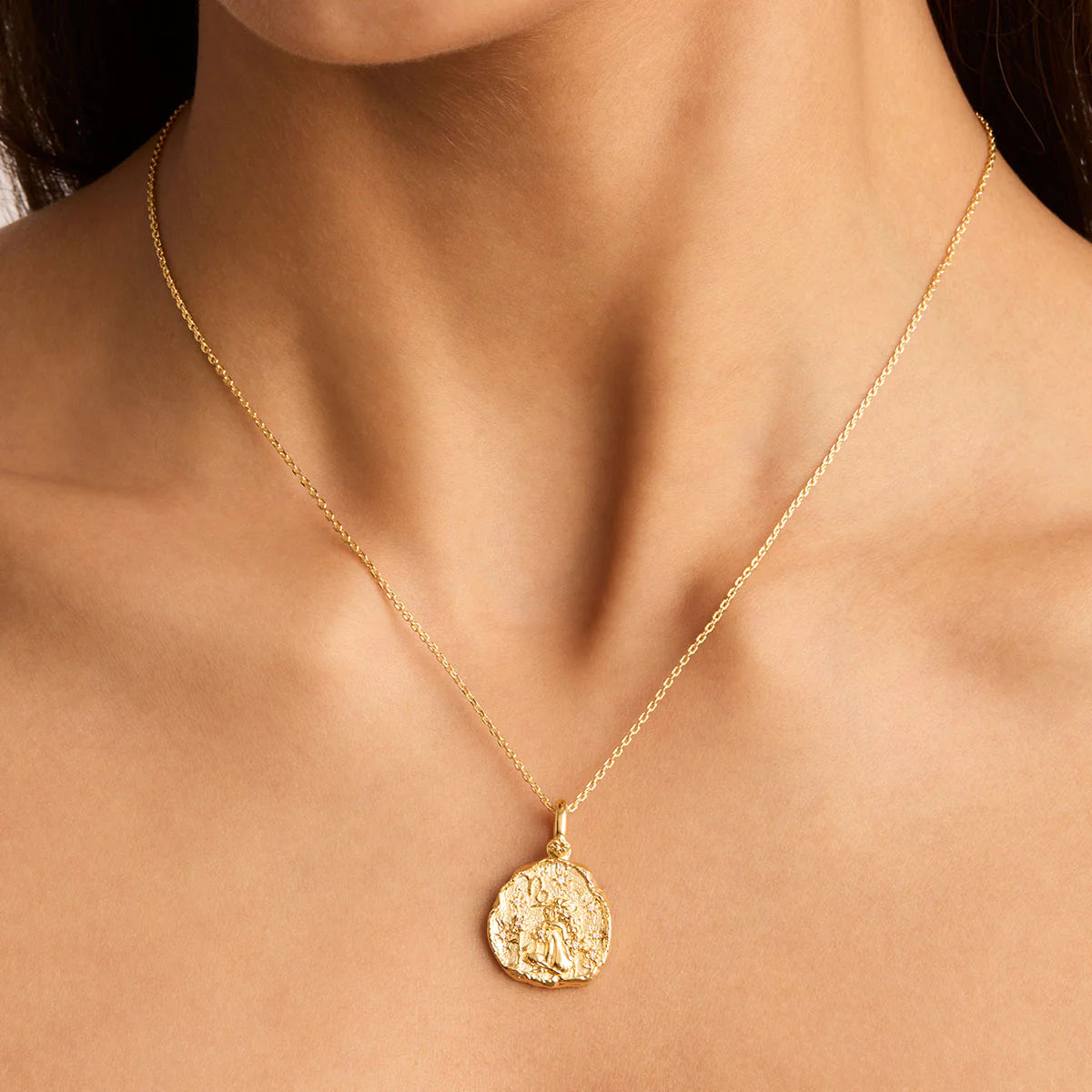 18k Gold Vermeil She is Zodiac Necklace Capricorn