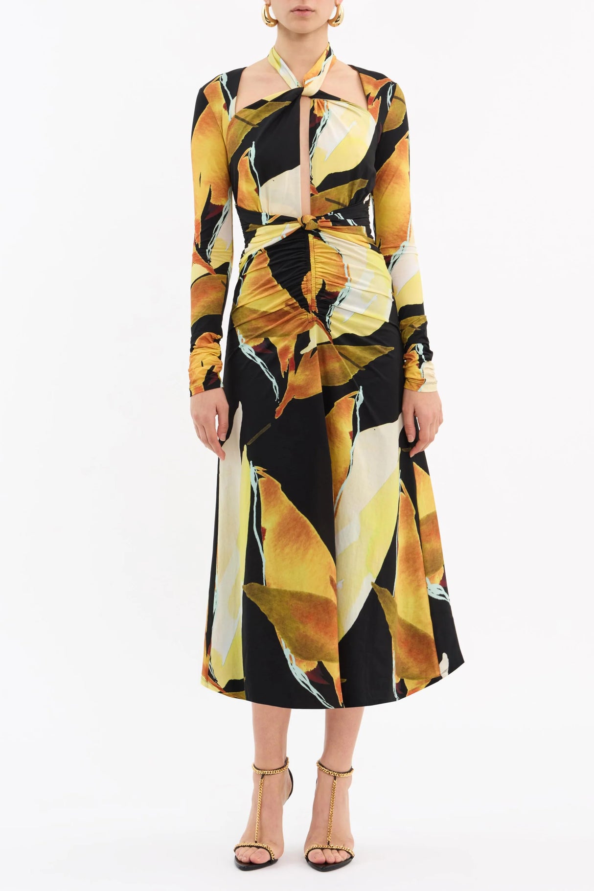 Petals of Paradise L/S Midi Dress