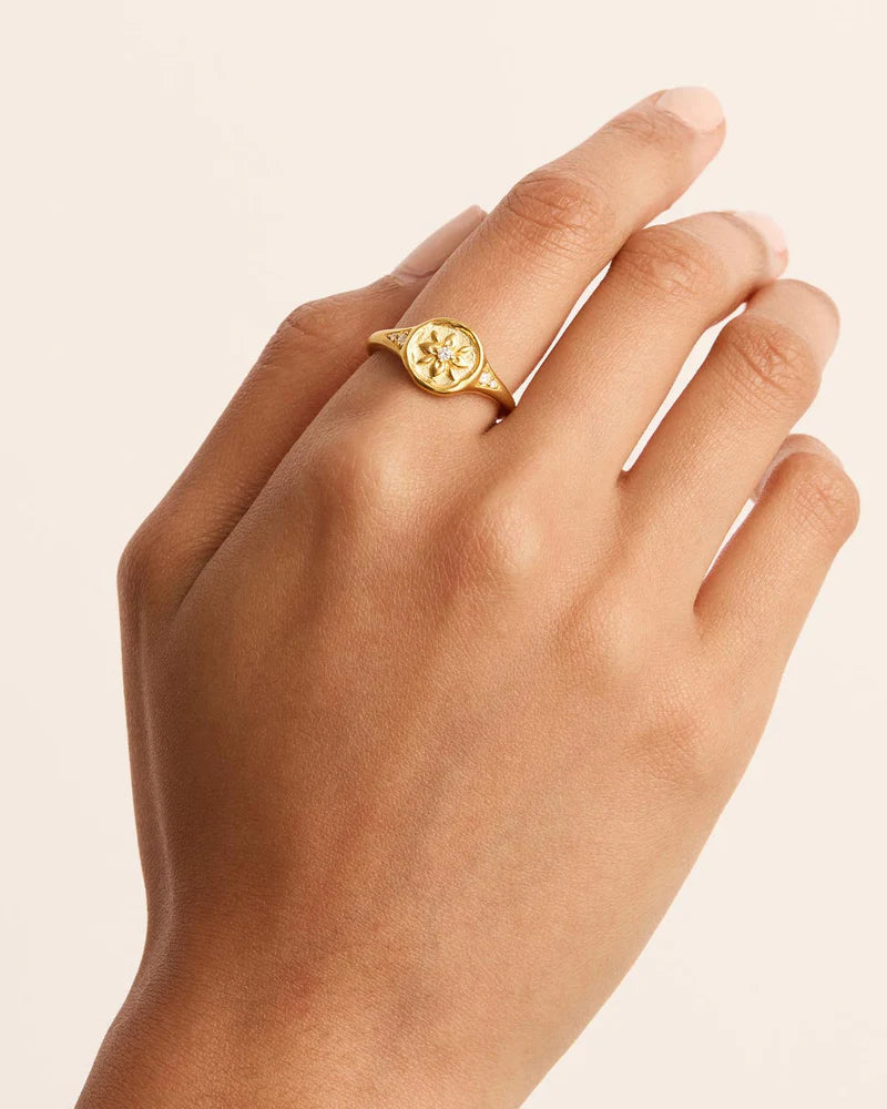 18k Gold Vermeil Live in Love Ring