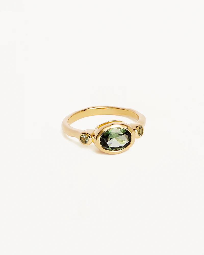 18k Gold Vermeil Radiant Soul Ring - Forest