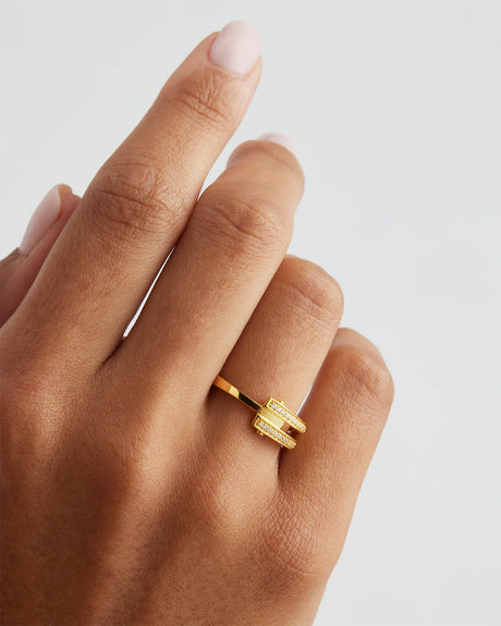 18k Gold Vermeil Gold Connect Deeply Ring